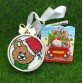 Коледна играчка с бродерия - мече 2