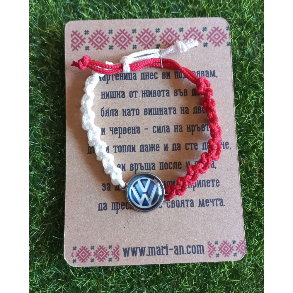 Гривна макраме с емблемата на VW